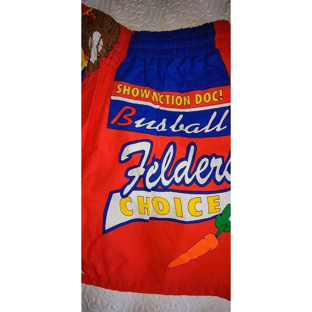 Sz Med Vintage NWT Bugs Bunny Looney Tunes Swim Shorts 90s